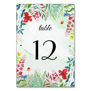 Numeração De Mesa Wild Meadow Números De Mesa De Casamento De Flor