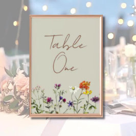 Numeração De Mesa Wildflower Wedding