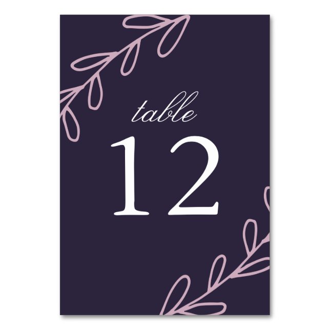 Numeração De Mesa Wildflower Wedding (Frente)