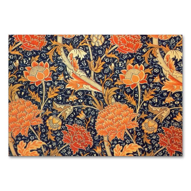 Numeração De Mesa William Morris Cray Floral Art Nouveau Pattern (Frente)