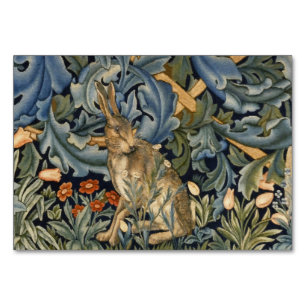 Numeração De Mesa William Morris Forest Rabbit Floral Art Nouveau