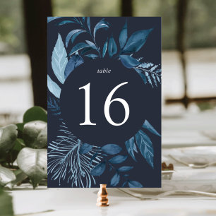 Numeração De Mesa Winter Azure   Azul botânico
