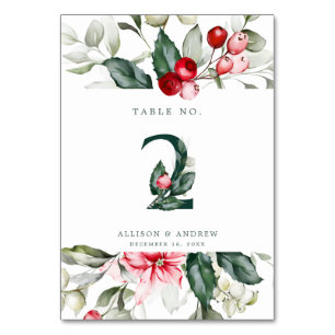 Numeração De Mesa Winter Berry   Quadro n.o 2