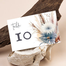 Numeração De Mesa Winter Boho Floral Wedding | Branca