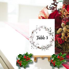 Numeração De Mesa Winterberry Rustic Boho Seating Chart