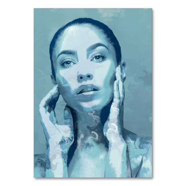 Numeração De Mesa "Woman in Blue" (Frente)