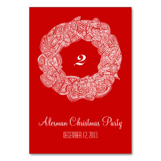 Numeração De Mesa Wreath Natal