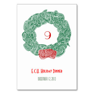 Numeração De Mesa Wreath Natal