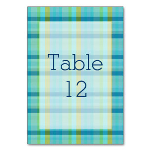 Numeração De Mesa Xadrez azul por Shirley Taylor