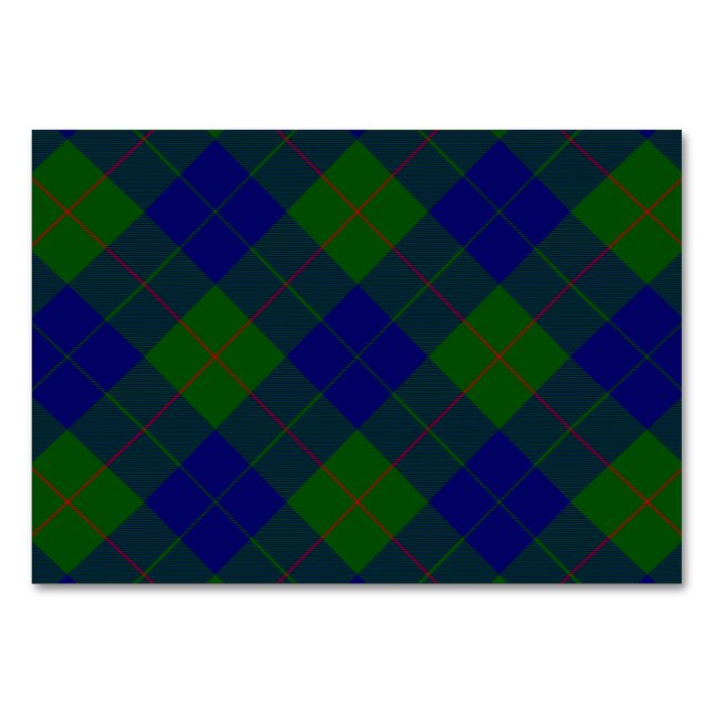 Numeração De Mesa Xadrez azul-tartã-barclay (Frente)