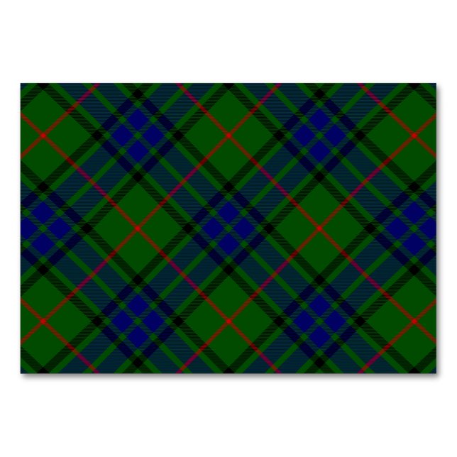 Numeração De Mesa Xadrez azul-tartan Lauder (Frente)
