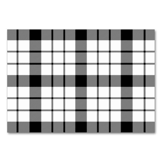 Numeração De Mesa Xadrez branca preta MacFarlane tartan (Frente)