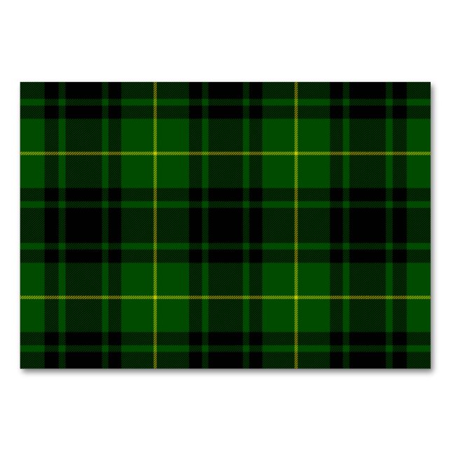 Numeração De Mesa Xadrez verde MacArthur tartan (Frente)