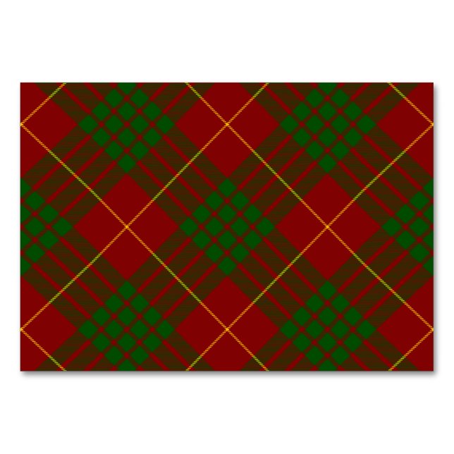 Numeração De Mesa Xadrez verde-tartan (Frente)