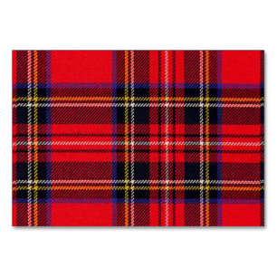 Numeração De Mesa Xadrez vermelha de Stewart tartan