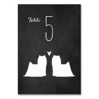 Yorkshire Terrier Silhouettes Recepção de casament