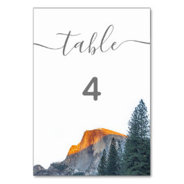Numeração De Mesa Yosemite Half Dome Sunset Casamento