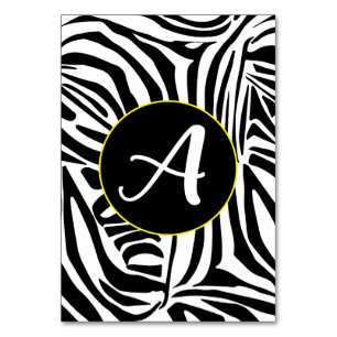 Numeração De Mesa Zebra Pattern