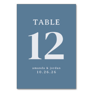 Numeração Sofisticada de Mesa Azul