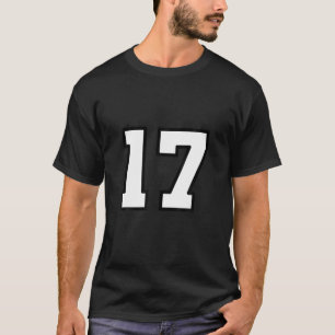 Número 17 Estilo Esportivo De Variedade T Camisa