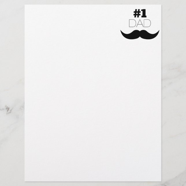 Número 1 - bigode preto Pai - Número um (Frente)