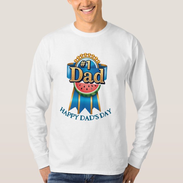 Número 1 Pai - Presente de T-shirt personalizada n (Frente)