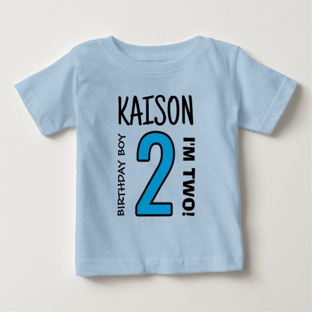 Numero 2, Birthday Boy T-Shirt (Frente)