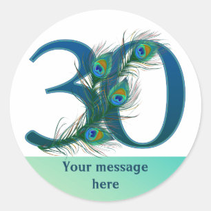 Número 30 Autocolantes