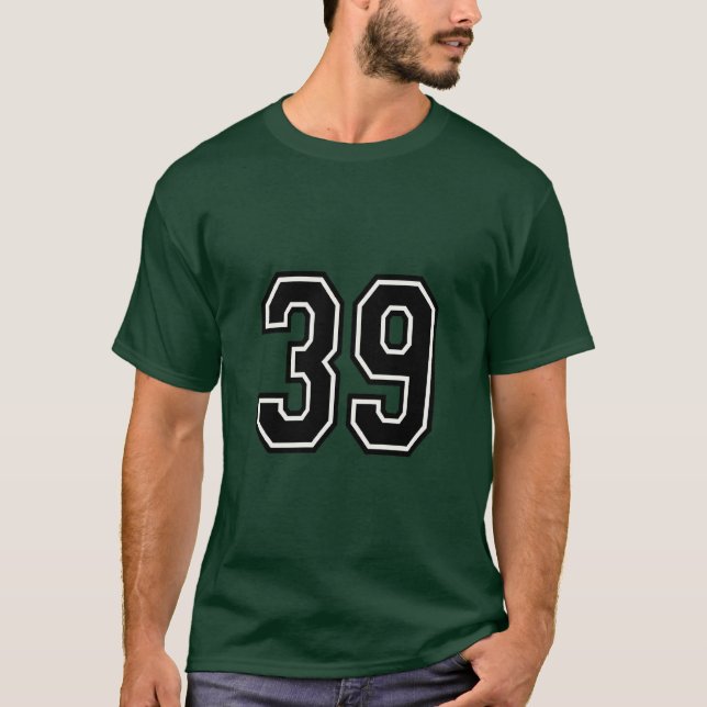 Número 39 Camisa Esportiva Varsity | 39º Aniversár (Frente)