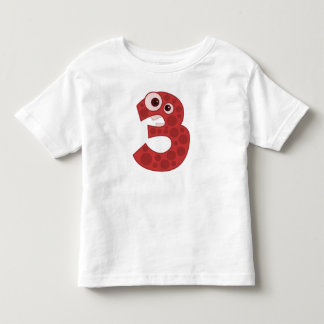 Número 3 design Giraffe Toddler Camiseta