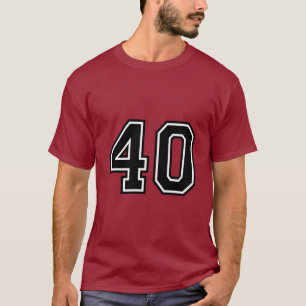 Número 40 Camisa Esportiva Varsity   40º Aniversár