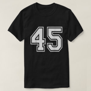 Número 45 Camisa do Time Esportivo da Universidade