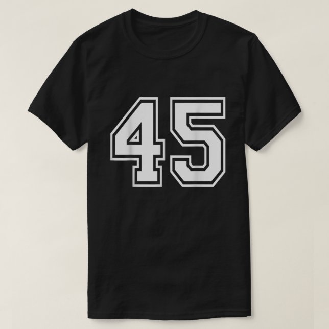 Número 45 Camisa do Time Esportivo da Universidade (Frente do Design)