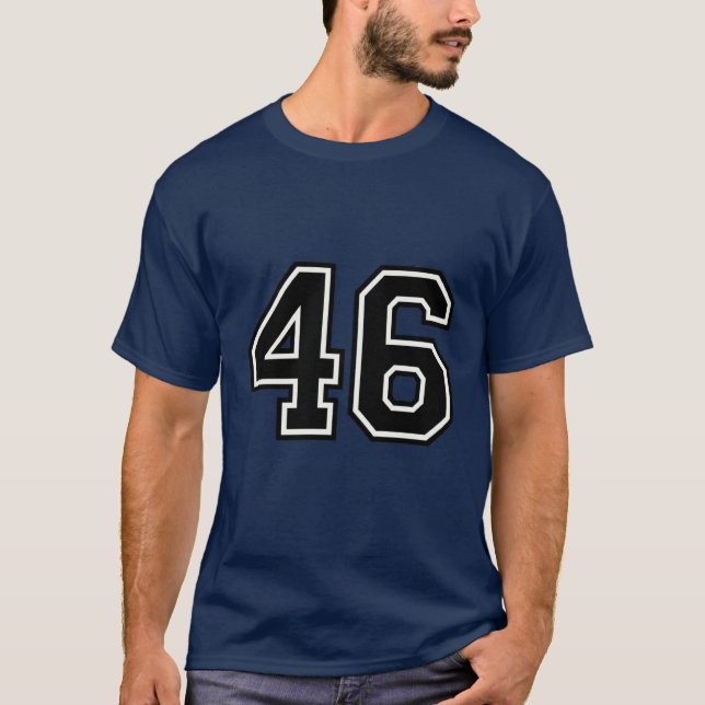 Número 46 Camisa Esportiva Varsity | 46º Aniversár (Frente)