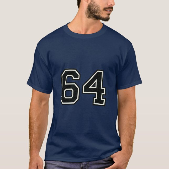 Número 64 Camisa Esportiva Varsity | 64º Aniversár (Frente)
