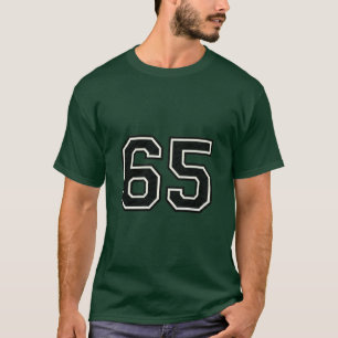 Número 65 Camisa Esportiva Varsity 65º Aniversár