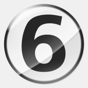 Número 6: Adesivo preto