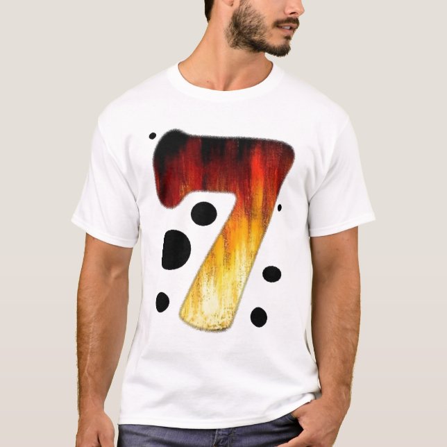 Número afortunado camisa #7 de sete T (Frente)