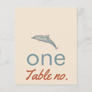 número da mesa de casamento com animais do oceano