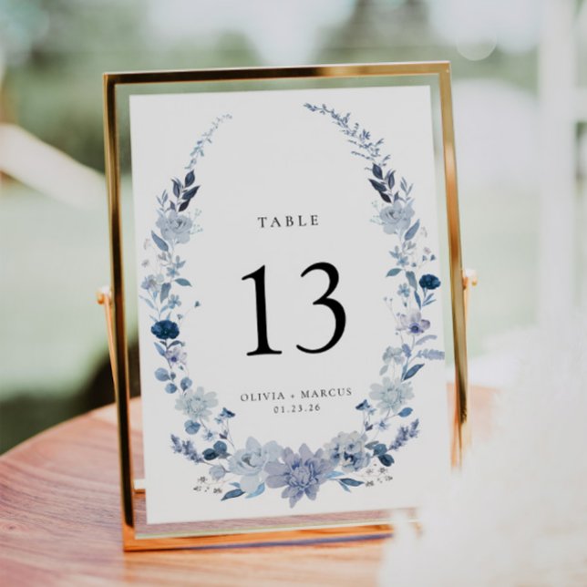 Número da Mesa de Casamento do Jardim de Flores Se (Wedding Table Number)