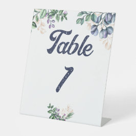 Número da Mesa de Casamento Harmonia de Flores Sil