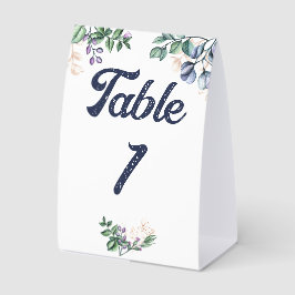 Número da Mesa de Casamento Harmonia de Flores Sil