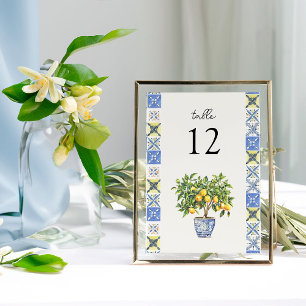 Número da Mesa de Casamento Inspirado na Itália em