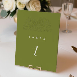 Número da Mesa de Casamento na Montanha do Parque