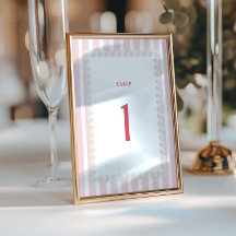 Número da mesa de casamento no destino tropical