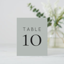Número da Mesa de Casamento Verde Silvery Sage