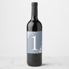 Número da Mesa na Etiqueta de Vinho | Vinhedo (Azu