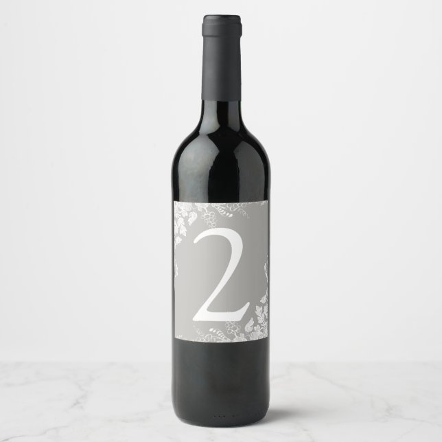 Número da Mesa na Etiqueta de Vinho | Vinhedo (Cin (Frente)