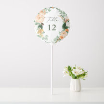 Número da Tabela Boho Greenery de Casamento Botâni