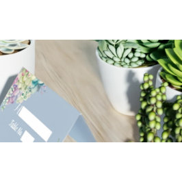 Número da Tabela Casada Escort Watercolor Suculent